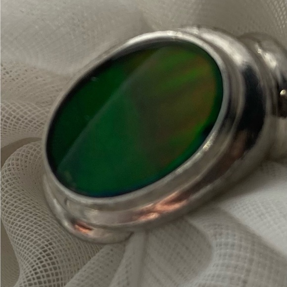 🔥SALE!🔥AMMOLITE Canada’s Gemstone Silver Ring - Picture 6 of 8